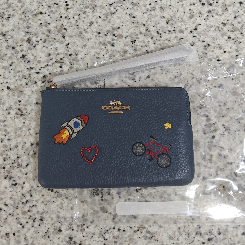 Coach Corner Zip Wristlet (rocket) - Picture 3 of 6